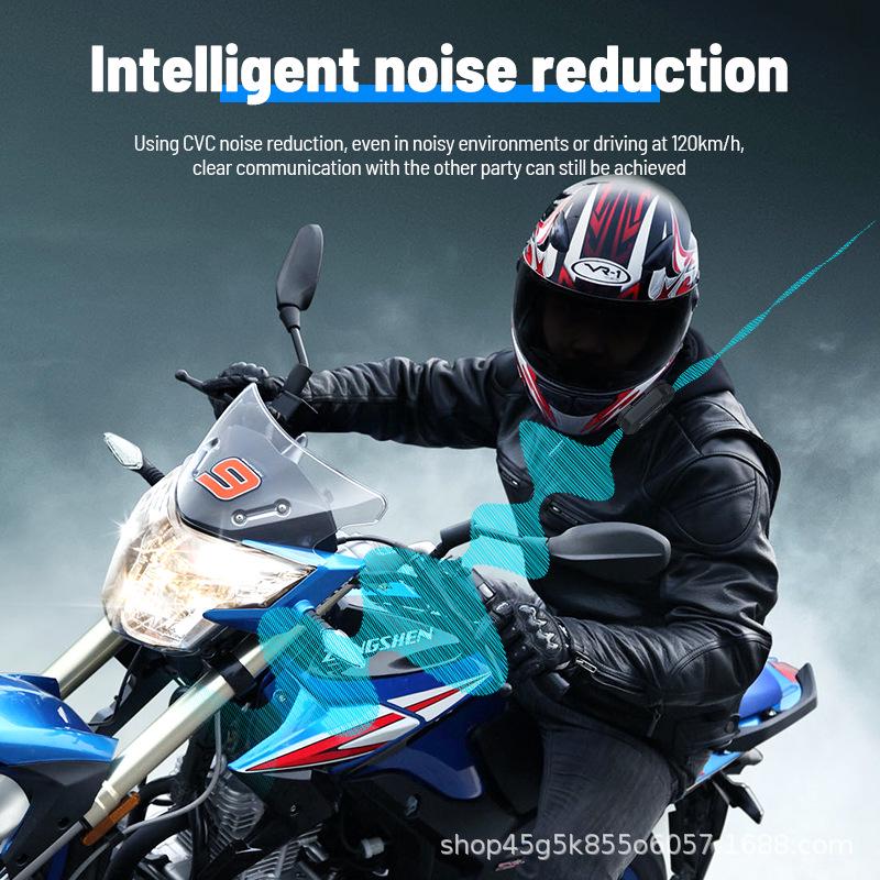 Waterproof LX2 Bluetooth 5.3 Helmet Headset for Cross-Border Riders
