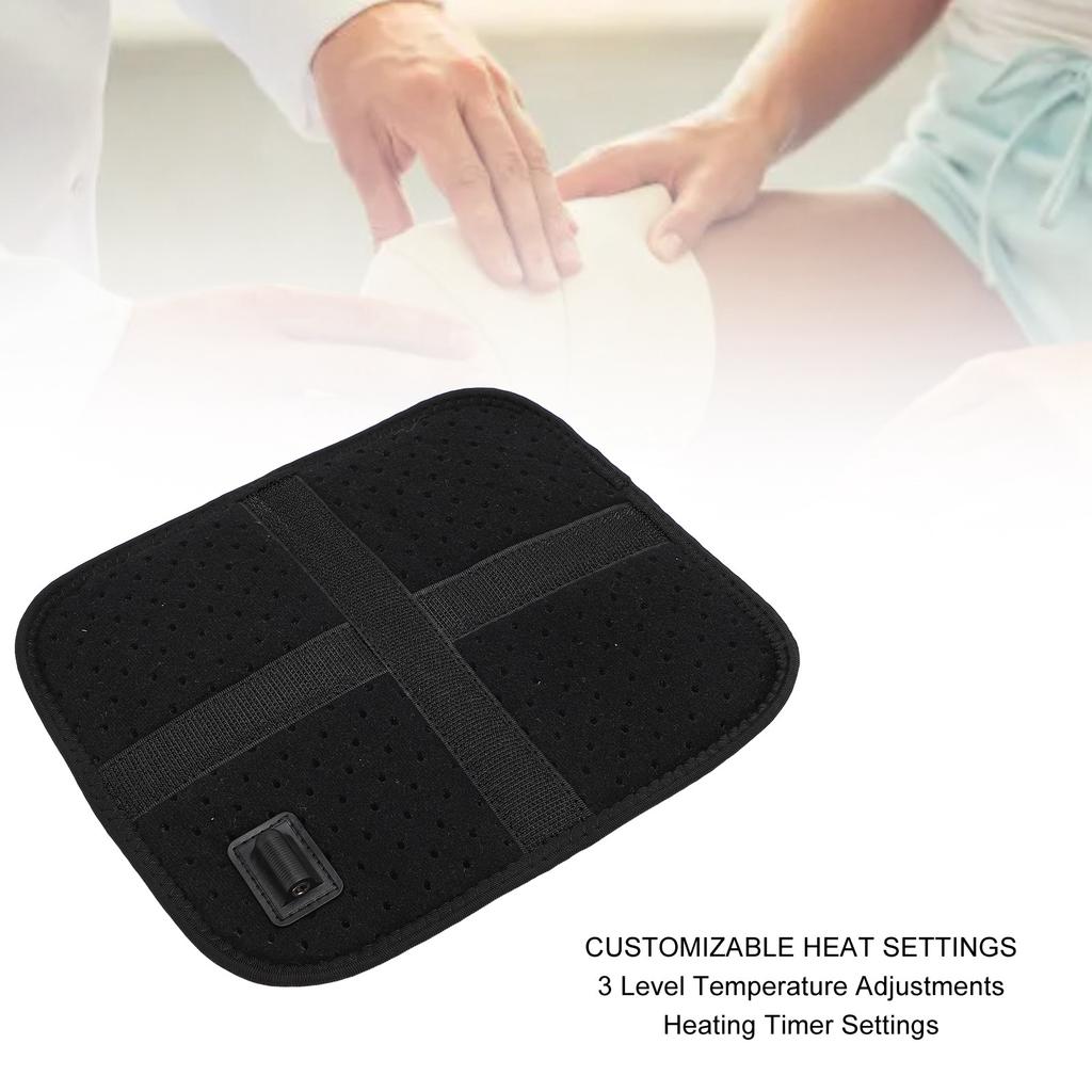 USB Heating Pad with Inner Mesh Pocket Far Infrared Carbon Fiber 3 Heating Levels 3 Timer Sore Relief Electric Heated Pad for Waist Knee