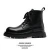 Spring Big Head Business Casual Leather Shoes Lace-up Soft Sole Versatile Men's Dress Black Men's Leather Shoes Non-slip 5155-R