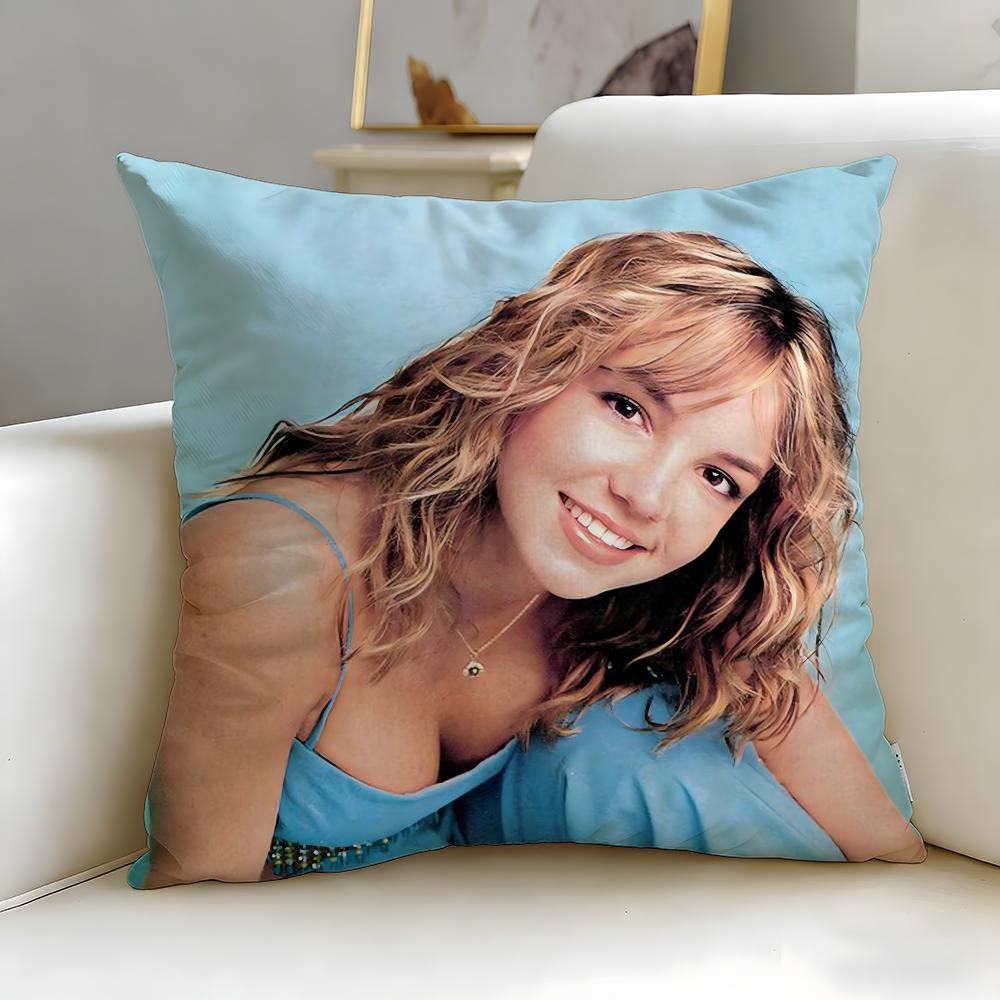 Classic Singer Britney Spears Cushion Cover Soft & Easy-Wash Pillow Case – Versatile for Couch, Bed, Travel and Office