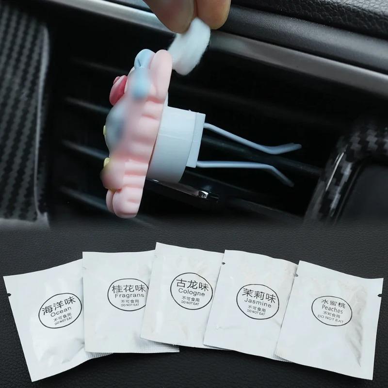 Car Air Fresheners Refills Car Air Vent Clip Replacement Set Pads Solid Fragrance Scent Air Freshener Refill Tablets Lemon Peach