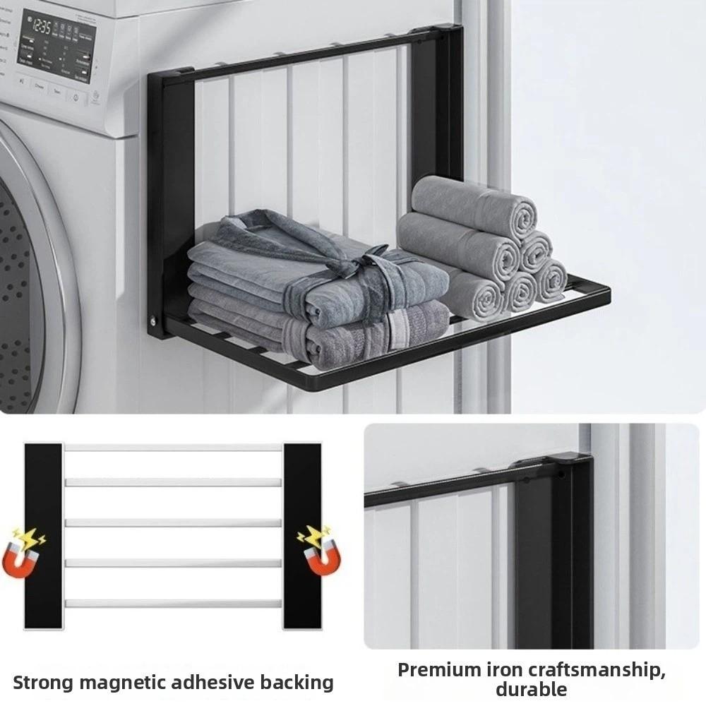 No Punching Washing Machine Shelf Metal Clothes Rack  Home Organization