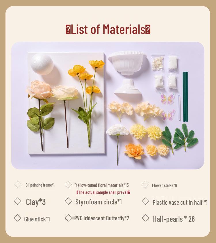 Meike Creative DIY French Flower Painting Activity: Handmade Fun for Parent-Child and Team Art Salon