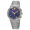 Greca Logo Chronograph Quartz Blue Dial Men S Watch Vez900221
