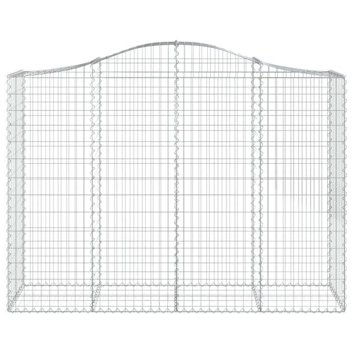 VidaXL Panier de Gabions Arqué Cage à Gabion Mur de Gabion Panier à Pierre Gabion pour Pierre Jardin Patio Extérieur 153397