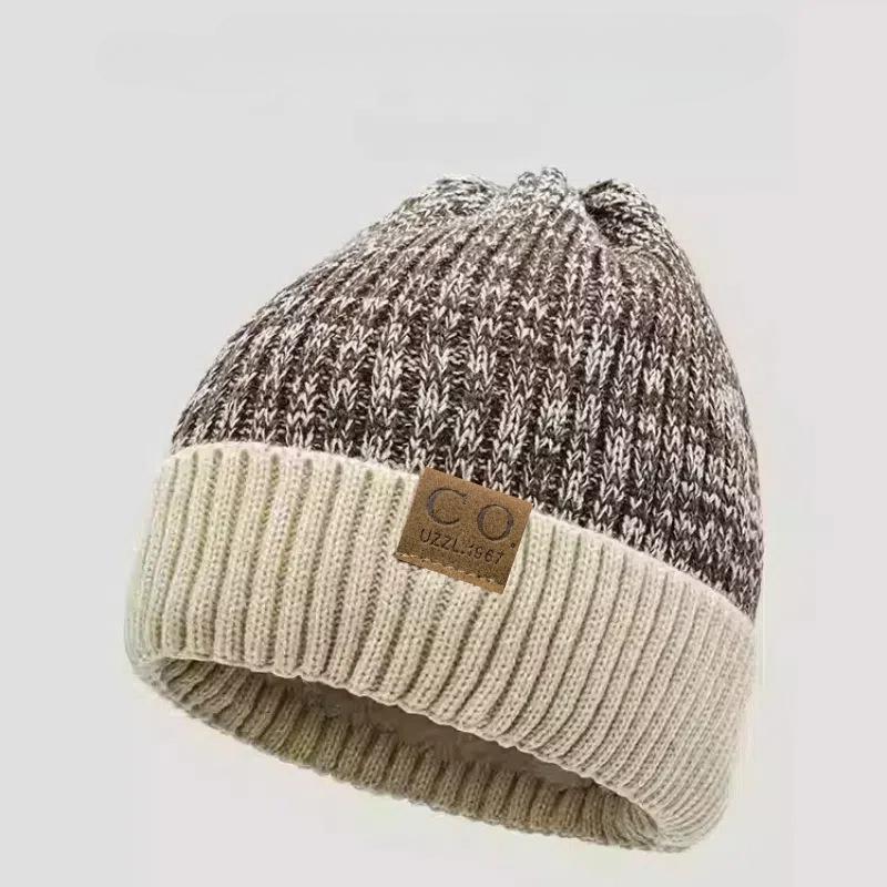 1 Piece, Autumn and Winter, Knitted Hat, Thickened Velvet, Pullover Hat, Unisex, Woolen Hat, Korean Version Hat, Winter Hat