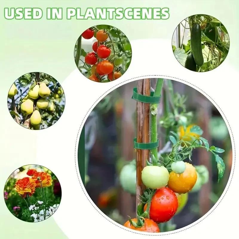 100PCS Plant Support Clips, Reusable Garden Plant Ties for Tomatoes, Cucumbers, Vines and Flowers