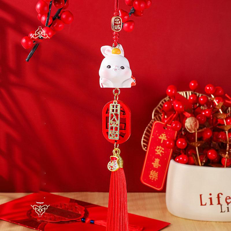 

2024 Новогодний Кролик Автомобильный Подвесной Зеркало Автомобиля Милый Кролик Украшение Подвесной Подарок На День Святого Валентина Автомобильный Интерьер