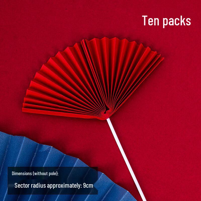 LIEI Semi-circular Red Hot-Stamped Folding Fan