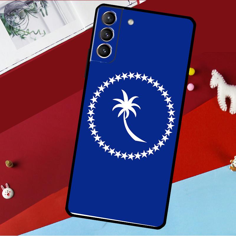Chuuk Chuukese Pride 691 Flag Funda For Samsung Galaxy S26 S25 S24 S21 S22 S20 Ultra S9 S10 Plus S23 FE S25 FE Phone Case