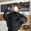 Women's Black Loose Denim Jacket - Korean Style, Short, Versatile for Spring and Autumn