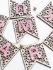 1Pc Pink Wooden Ramadan Muslim Decor Banner Pull Flag Ramadan Kareem Hanging Ornaments Wooden Ornaments Eid Mubarak Happy Gift