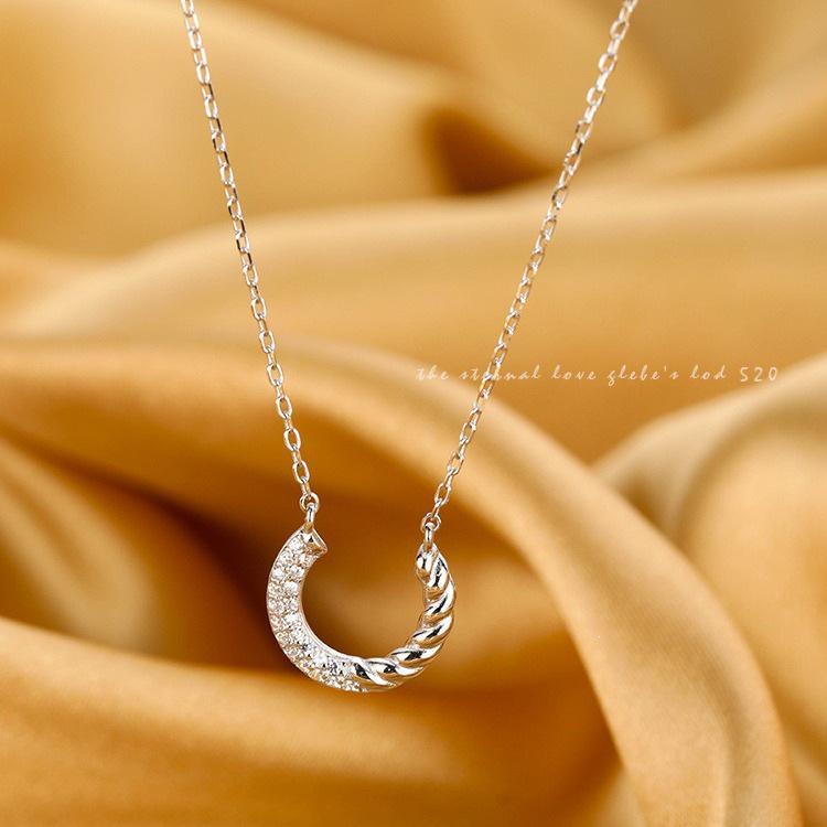 Exquisite Luxury Design 925 Silver Plated Clavicle Necklace - 2021