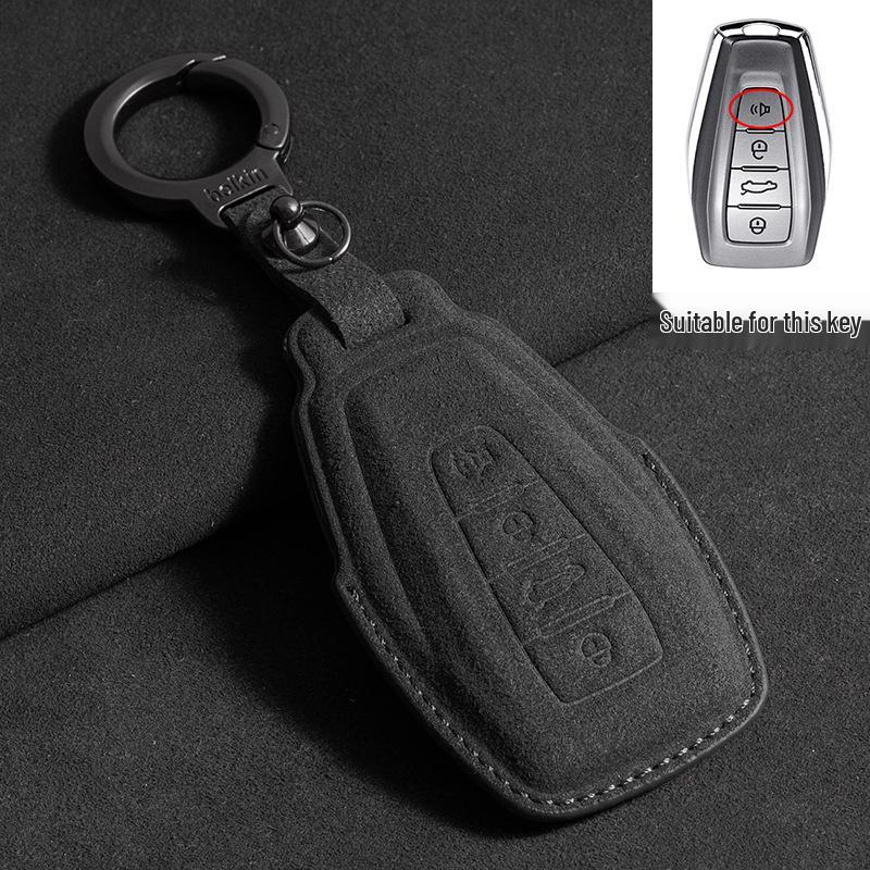Geely Emgrand GS Key Case - Suede Three-Color Design for S1, Boyue, X3, Vision X6, Borui, Panda (Unisex)