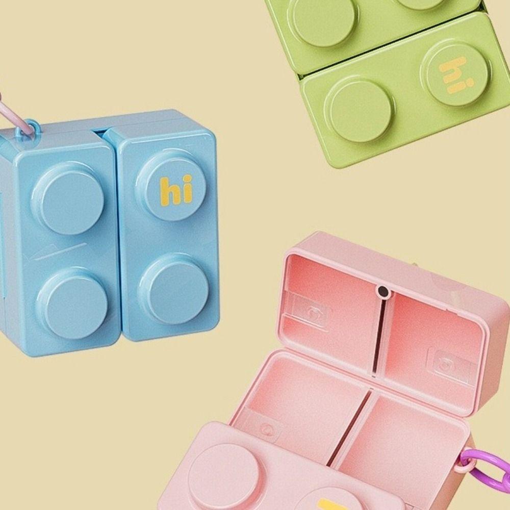 Portable Plastic 7 Grids Pill Box Sealed Dust-Proof Pill Storage Box with Handle Folding Pills Dispenser for Home