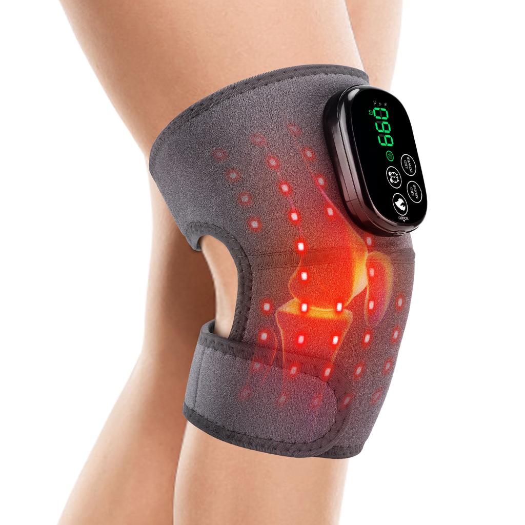LED Knee Massage Heating Vibration Massage Electric Knee Pad Leg Joint  Heating Pad BraceMuscle Relax 3 In 1 660&850nm