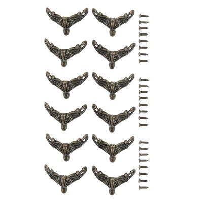 12 Sets Schmuckschatullenfüße Retro-Design DIY-Produktion Zinklegierung Dekorative Beine für Vintage-Holz