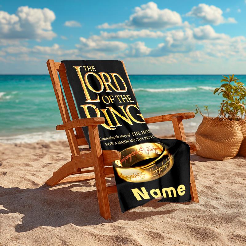 Personalized Customized Proof Beach Towel with The Fellowship of the Ring Pattern - Soft, Absorbent,quick-drying,perfect Swimming,camping&bathing