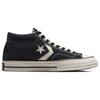 Converse Star Player 76 Comfortable Versatile Durable Mid-Top Canvas Shoes Unisex Sneakers Black White A06920C