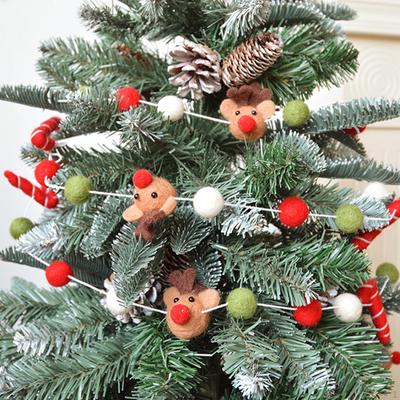 Christmas Felt Wool Balls Ball Garland for Wall Halloween Mantel