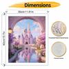 Disney castle oil painting hand painting coloring painting handmade diy home decoration gift