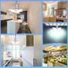 E27 LED Bulb Fan Blade Timing Lamp  AC85-265V/220V Foldable Light Bulbs For Home Ceiling Light With Remote Controller White/Warm