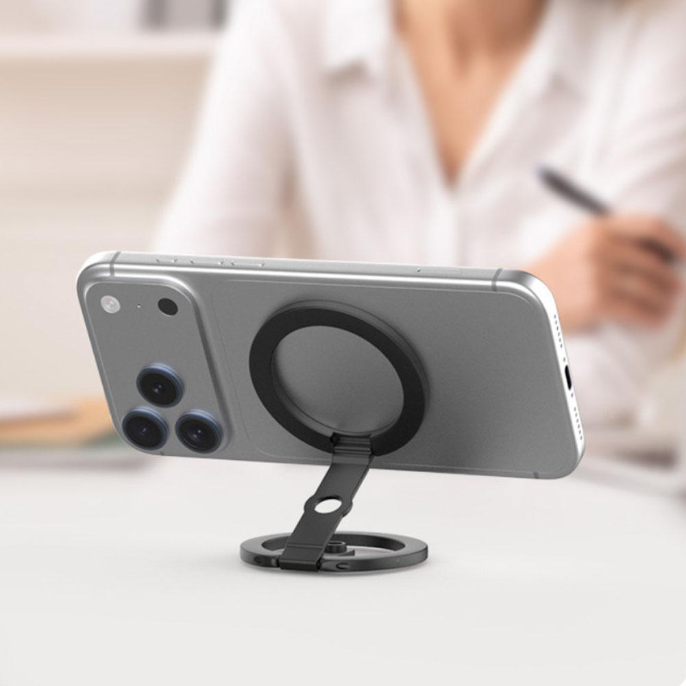 Double Sided Magnetic Phone Holder For MagSafe Portable Folding Magnet Ring Stand Universal Cellphones Stand Accessories