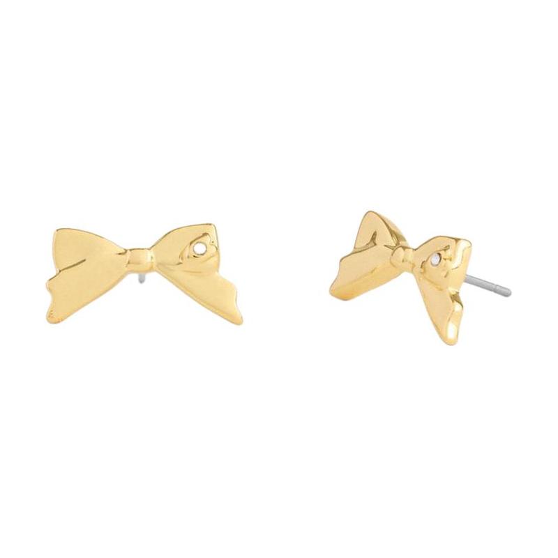 COACH Brand Design Copper Stud Earrings Women s Gold