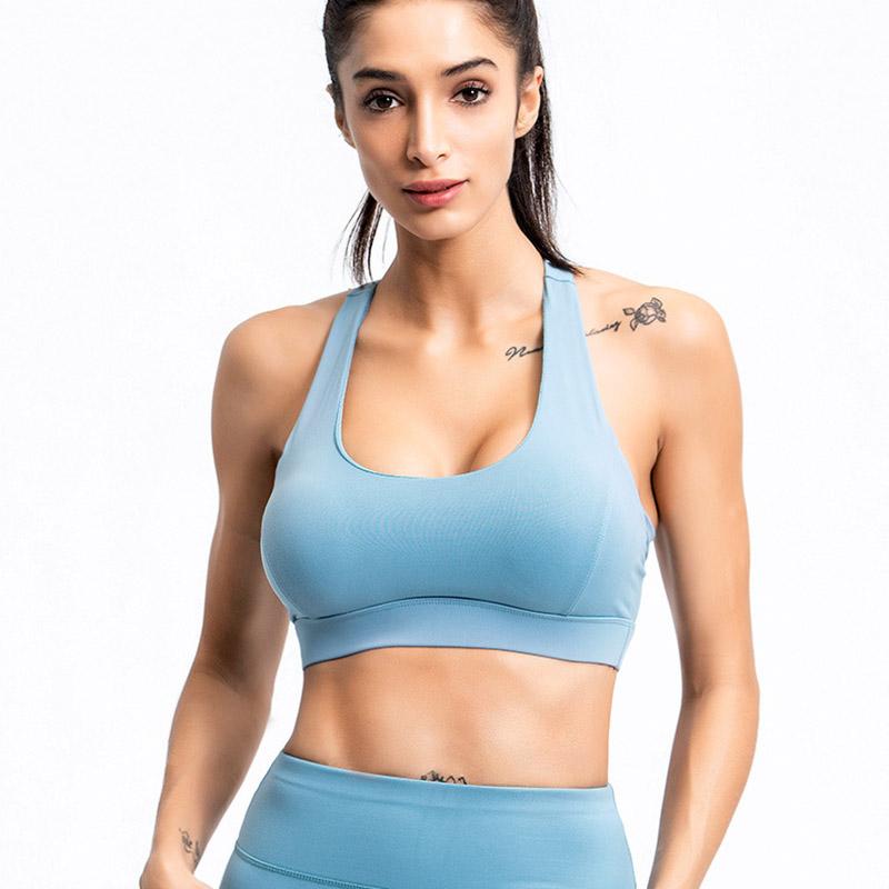 Women's Quick-Drying Gathering Shockproof Sports Beauty Back Chest Yoga Bra Underwear