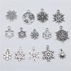 20 Stück Metall Zinklegierung Gemischte Größen Schneeflocken Anhänger Passend für Schmuck Weihnachtsanhänger Komponenten DIY Handgemachtes Basteln