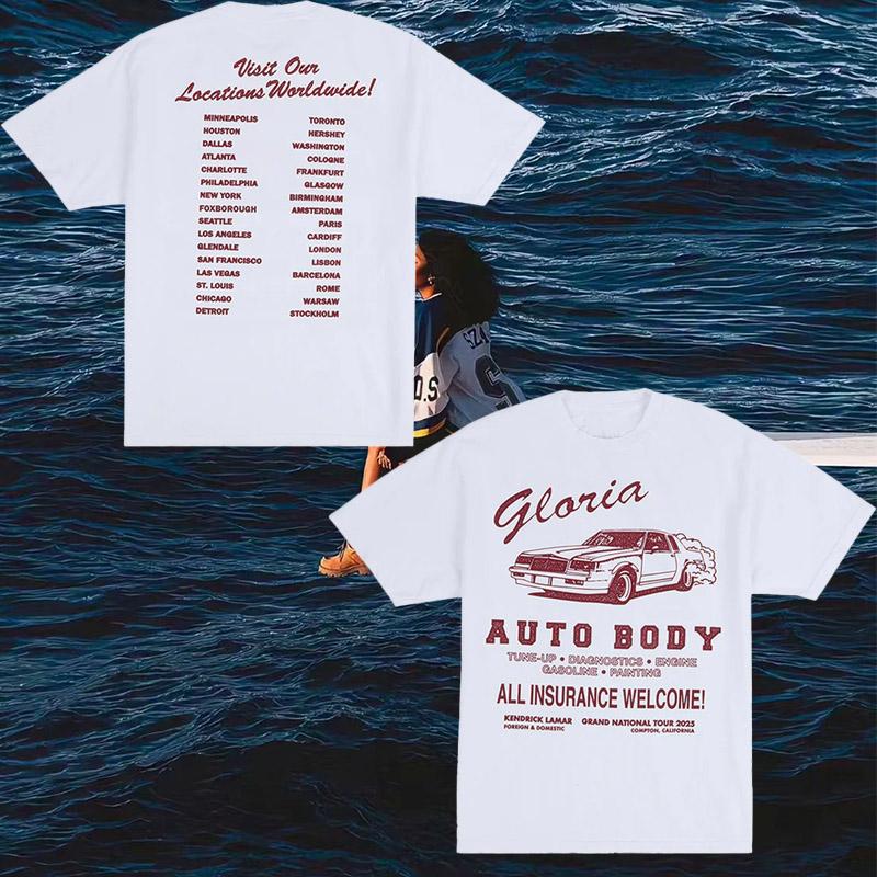 2025 SZA MARIAS Lamar T-shirt Grand National Tour Odzież męska i damska Oversize Vintage Unisex Wysokiej jakości bawełniane ubrania