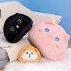 Large cute round cat doll throw pillow Shiba Inu dog plush toy Rag Doll little cat doll girl sleeping pillow birthday gift