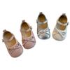 Girls' Solid Color Single Shoes, Cute Bow Princess PU Leather Shiny Spring Summer , Suitable Toddlers, Medium Large Children
