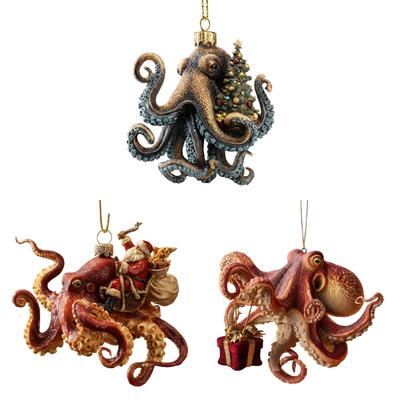Shatterproof Acrylic Sea Creature Hanging Ornament Christmas Tree Decoration For Festival Tree Wreath Car Interiors
