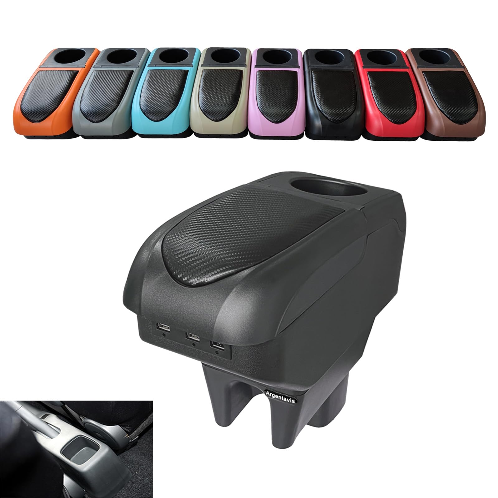 

Argentavis Последний Suzuki Swift 7 Зарядка USB Двойное хранение Карбон Цветная центральная консоль Swift Внешняя консоль Подстаканник Интерьер Большая вместимость чёрный