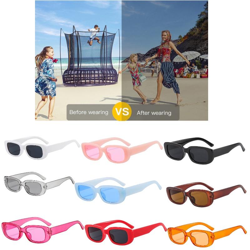 Trendy Candy-colored Square Sunglasses For Outdoor Activities And Fashion Dressing