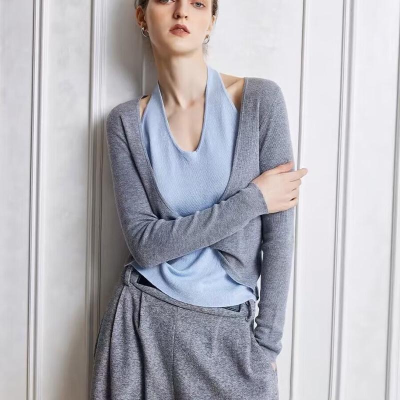 Firstview Women's Faux Two-Piece Knit Sweater