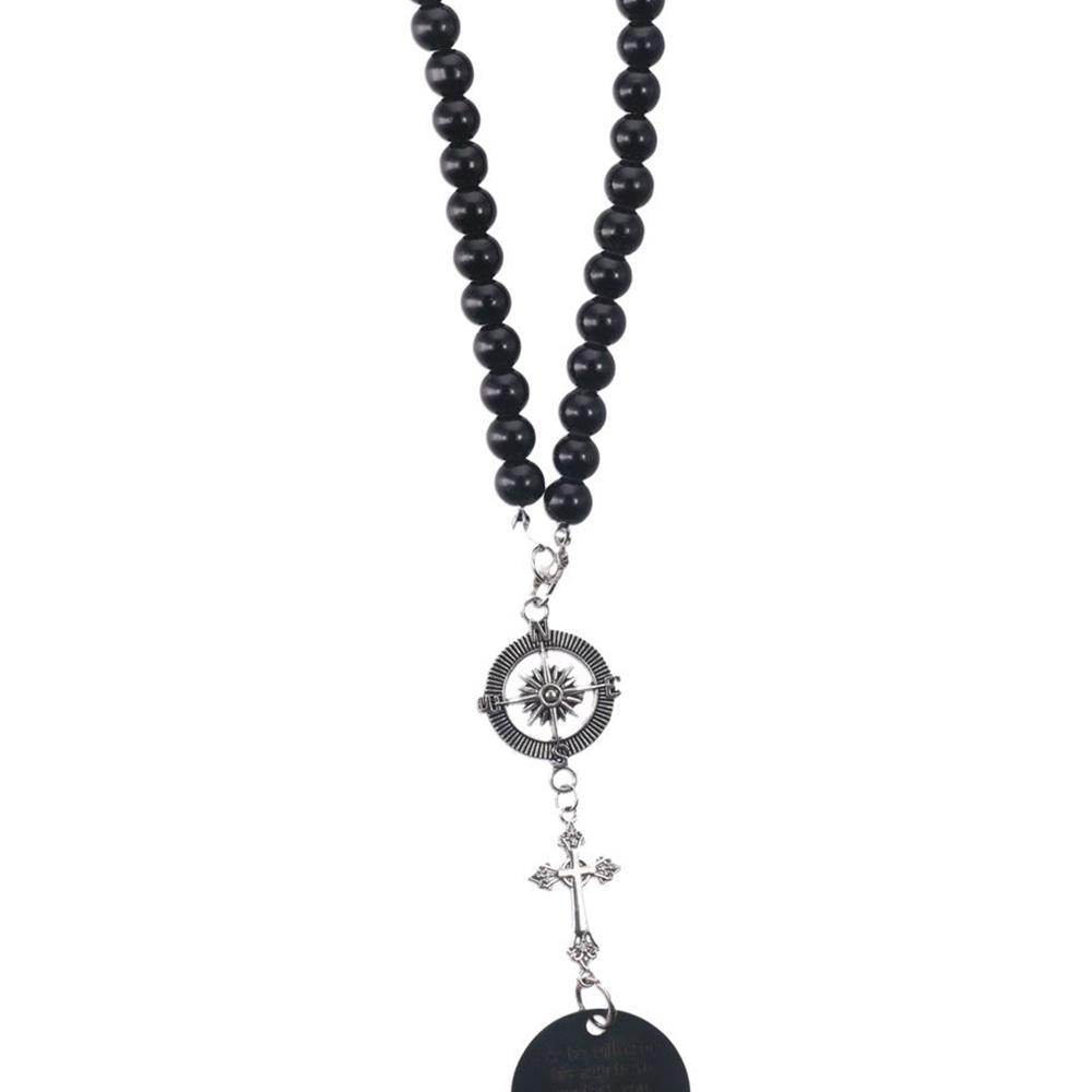 Alloy Cross Compass Car Charm Cross Shape Silver You Wherever You Will Go Car Rear View Mirror Ornament
