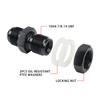 Male AN6 AN8 AN10 AN12 Flare Fuel Cell Tank Adapter Bulkhead Fitting Straight with Washer Black Aluminum Straight