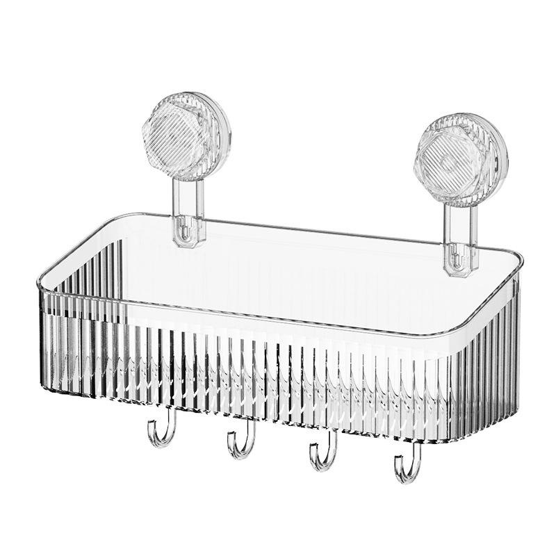 Punch-Free Suction Cup Wall Rack for Bathroom - Cosmetics & Washstand Organizer