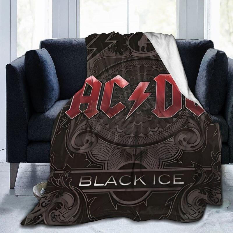 Nová 3D tištěná deka AC/DC Rock Band, měkká flanelová přikrývka, teplá sherpa deka pro všechna roční období, na postele, pohovku, do kanceláře