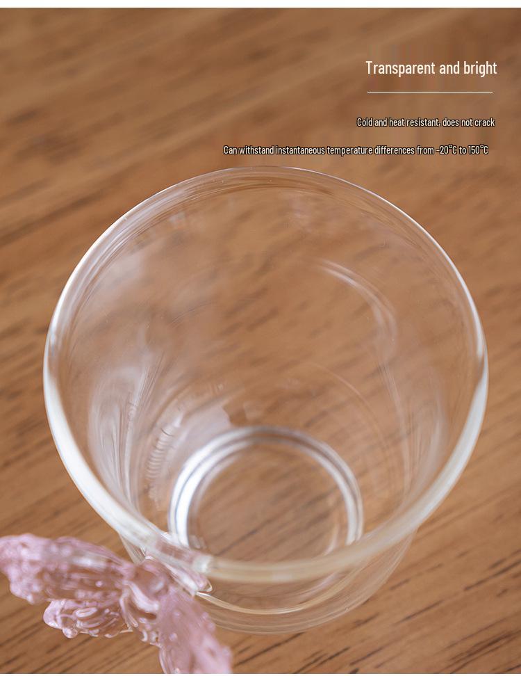 Xipei Magnesium Butterfly Dudu High Borosilicate Glass Tea Tasting Cup - Exquisite Women's Tea Ceremony Cup