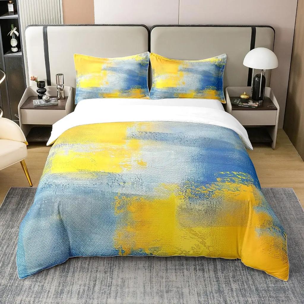 Colorful Gradient Lightweight 3D Printed Bedding Set Cozy Duvet Cover King Queen Twin Size Birthday Gift Kid Adult Bedroom Decor
