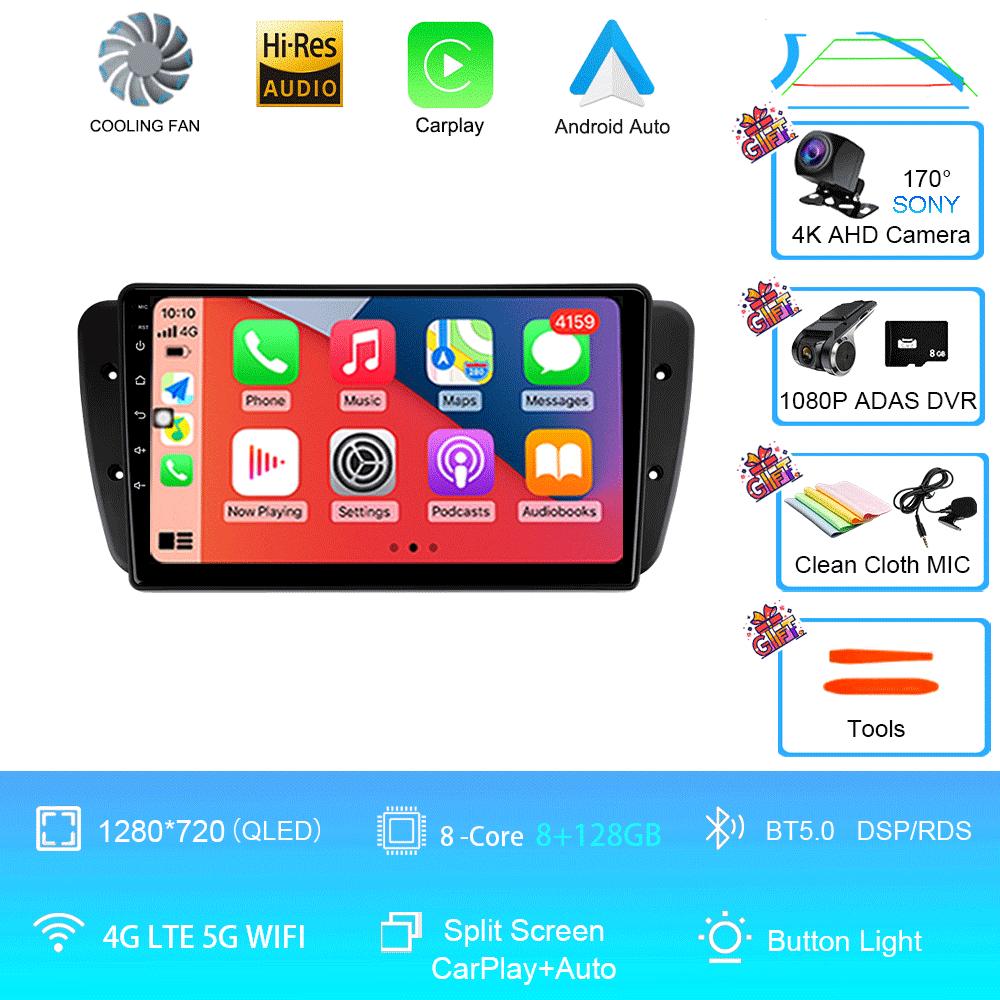 Android 14 Car Radio For Seat Ibiza MK4 6J SportCoupe Ecomotive Cupra 2009 2010 2011 2012 - 2016 QLED Screen Multimedia Player S