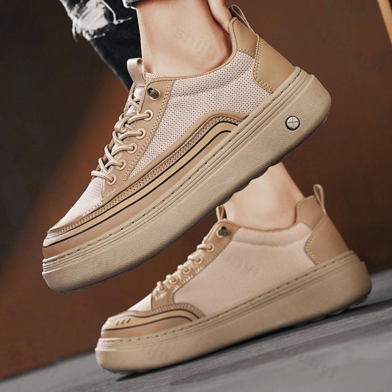 2026 Autumn New Men's Mesh Breathable Casual Low Top Sports Shoes Fashi Niche Designed Versatile Comfortable Platform sneakers