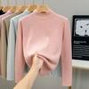 Women's Colorful Dot Yarn Fleece Sweater - Half-High Collar Knitwear for Autumn/Winter