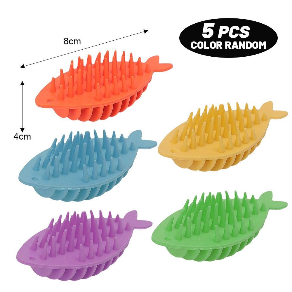 1/5Pcs Fish Shape Laundry Balls Soft Glue Laundry Tablets Durable Softener Ball