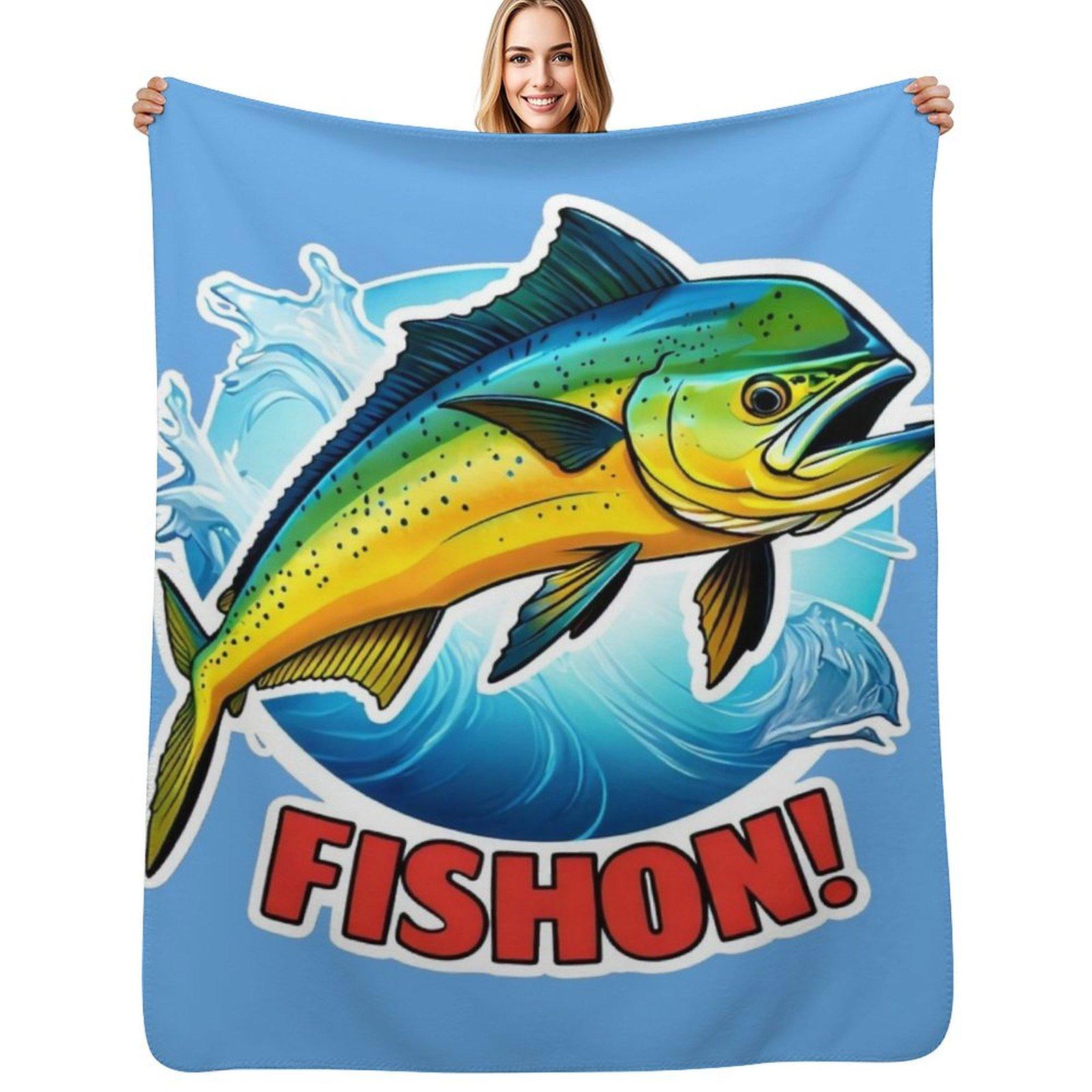 Mahi Throw Blanket Portable Lightweight Blanket for Travel Camping 102x76cm(40x30in)