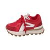 Red Thin German Training Shoes Women's Inner Height Increase of 6cm Spring and Autumn Thick Sole Versatile Small Trend Sports and Leisure Shoes