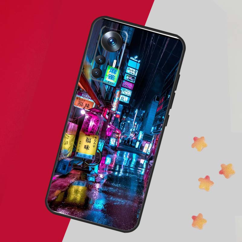 Japanese Night City Aesthetic Case For Xiaomi 15 14 13 Ultra 11T 12T 13T 14T Pro Cover For POCO X7 X6 X3 X5 F5 F6 F7 Pro